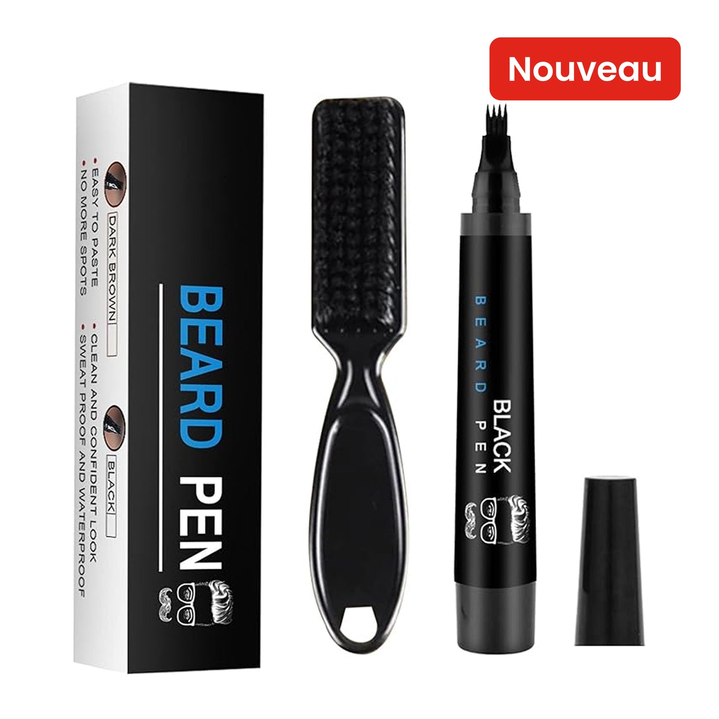 Kit de stylo de remplissage de barbe