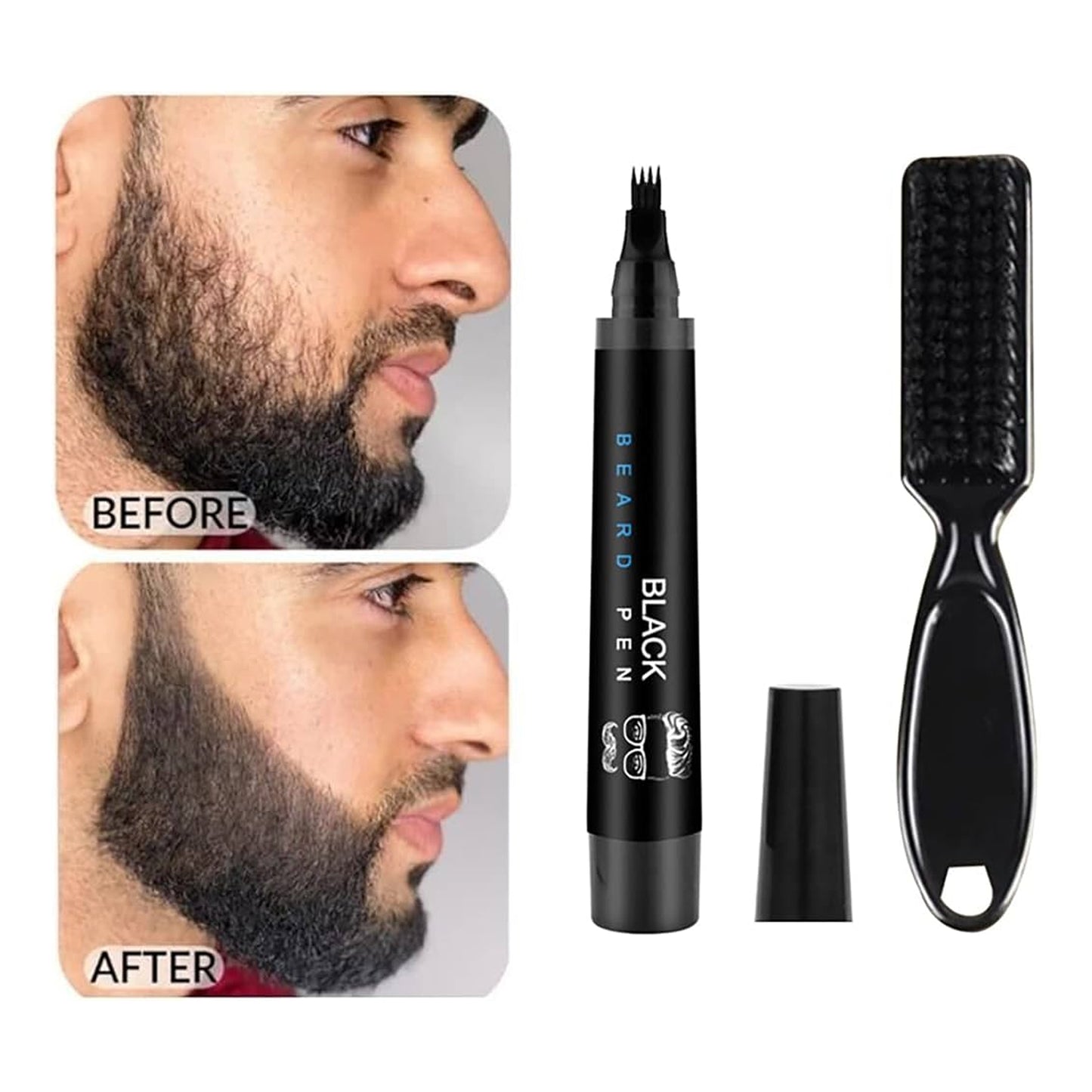 Kit de stylo de remplissage de barbe