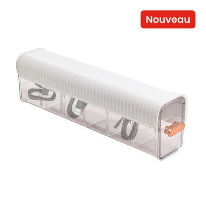 Boîte de rangement murale réglable à 6 cellules