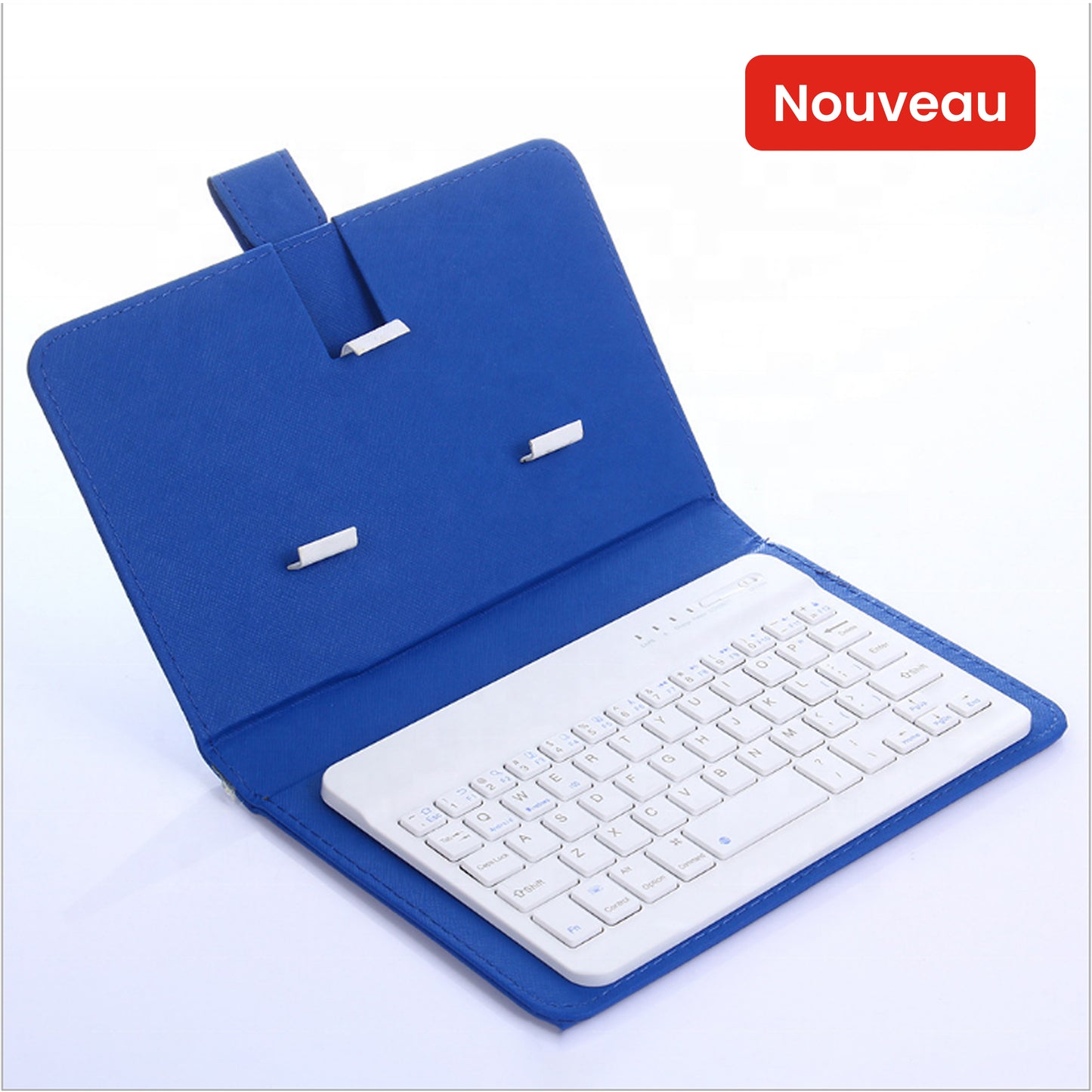 Clavier Bluetooth Portable avec Étui en Cuir