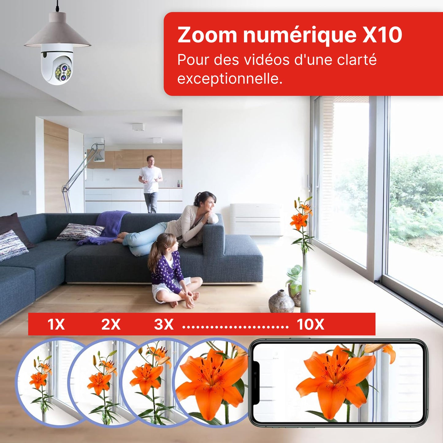 Caméra de Surveillance intelligente 360°