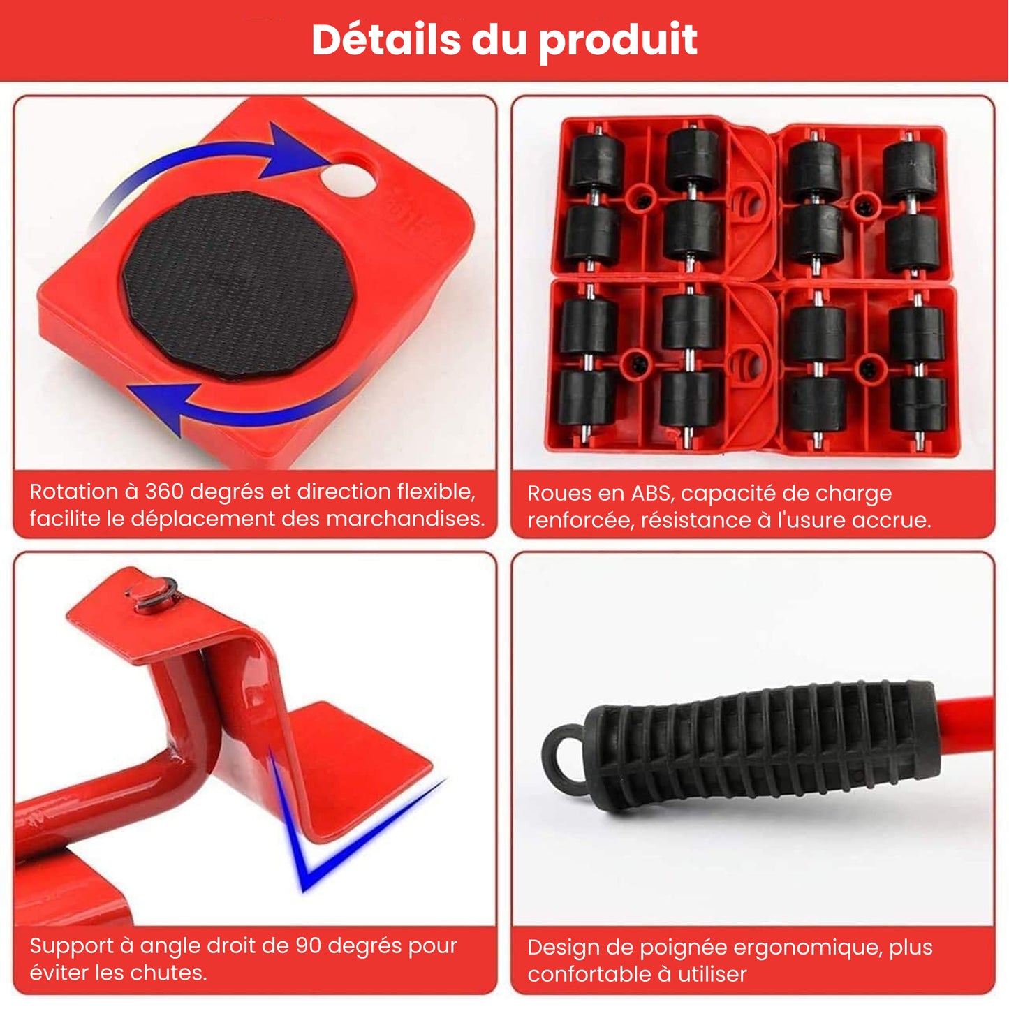 Glisseurs Robustes pour Déplacement de Meubles