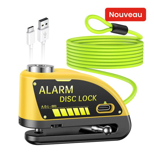 Antivol Moto Disque avec Sirène & Câble