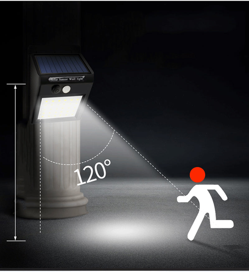2x lampe solaire avec détecteur de mouvement